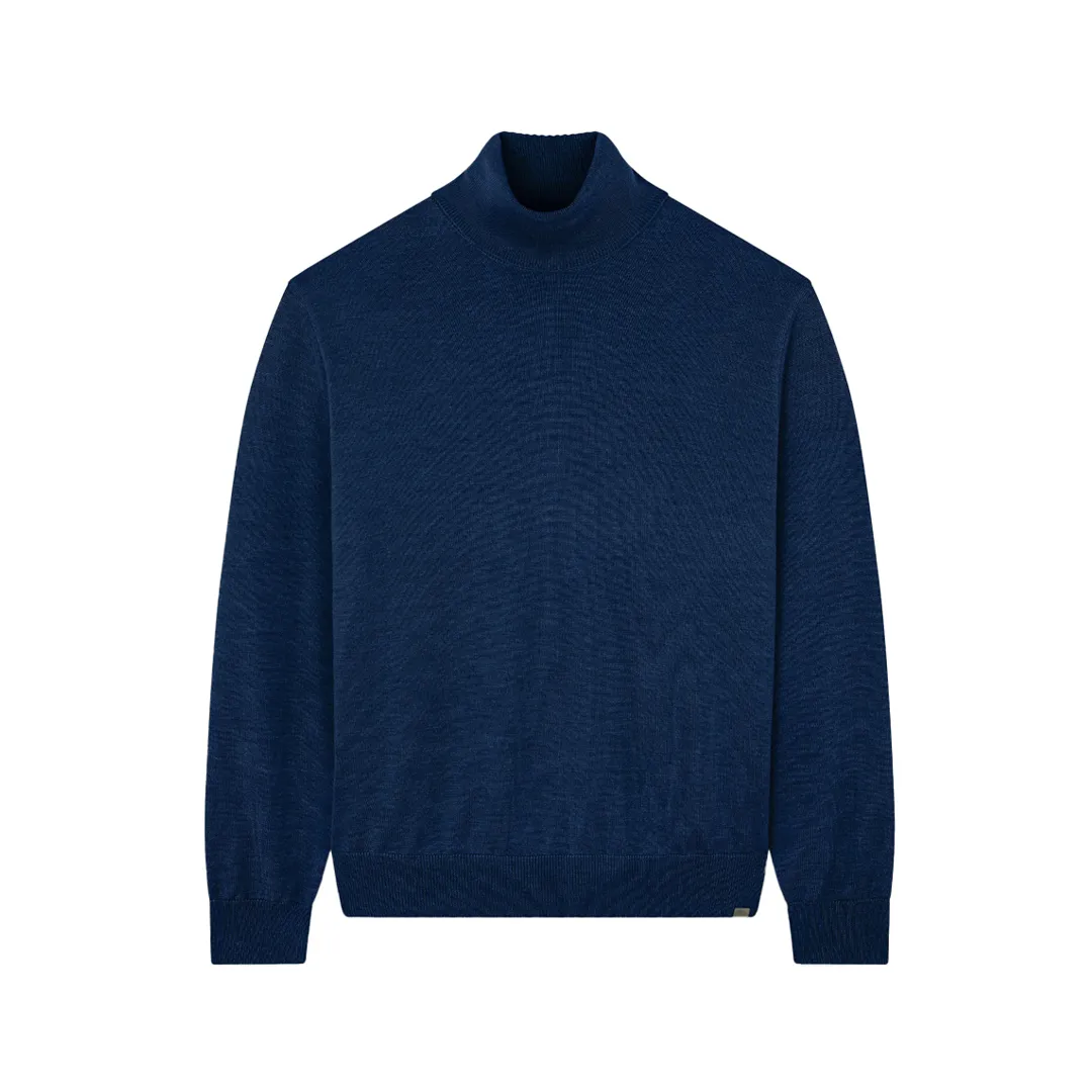 Wool and silk turtleneck sweater, Man, Blue, Size: M sold by Paul & Shark