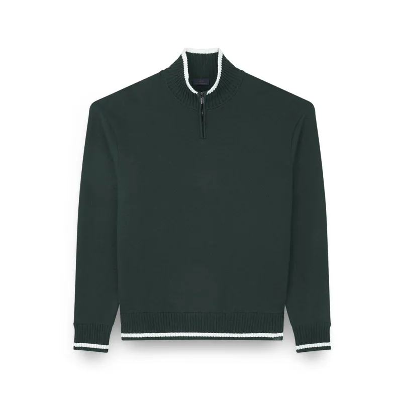 Soft Cool Touch wool half zip sweater, Man, Garden Topiary, Size: XXL sold by Paul & Shark
