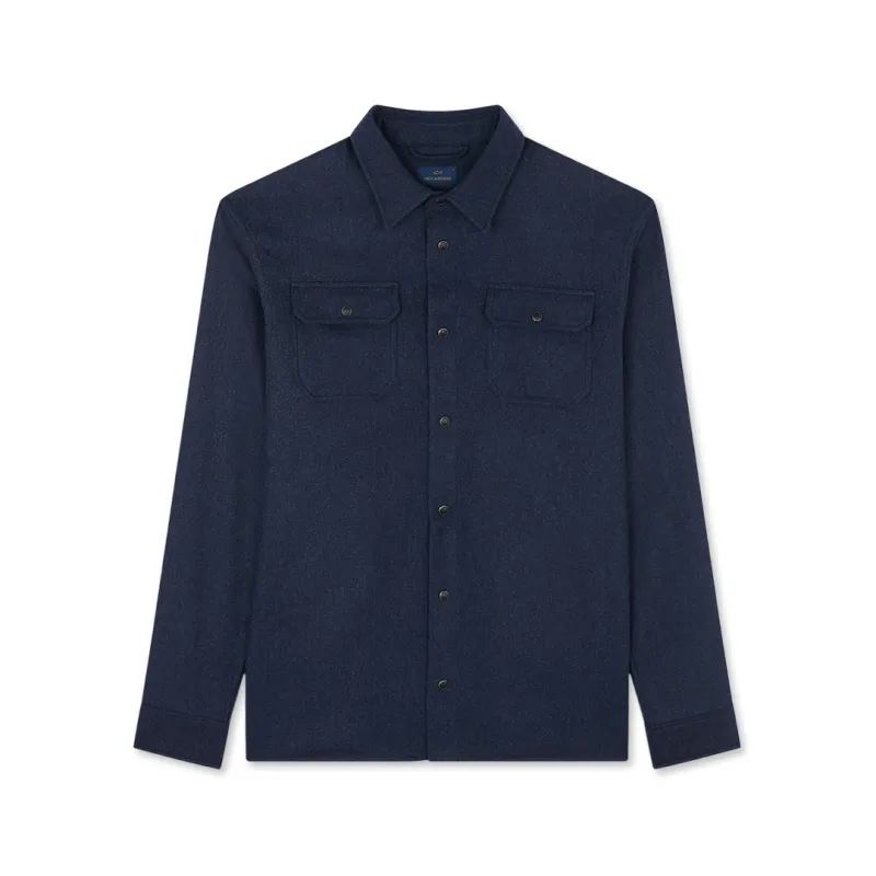 Wool blend overshirt, Man, Blue, Size: 4XL sold by Paul & Shark