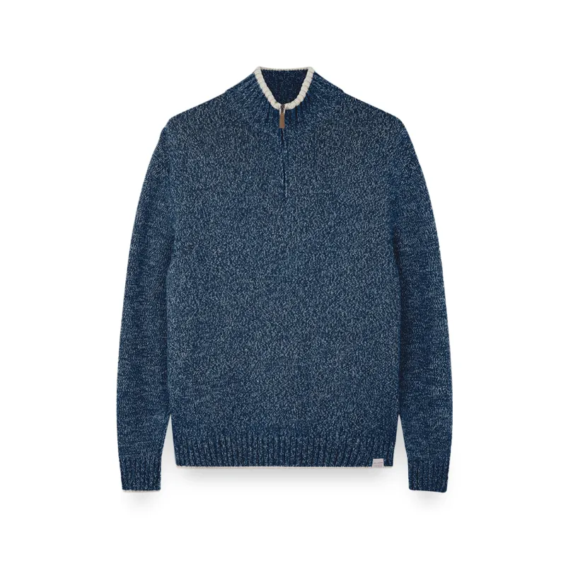 wool cashmere half zip sweater, Man, Blue Nights-paloma, Size: XXL sold by Paul & Shark