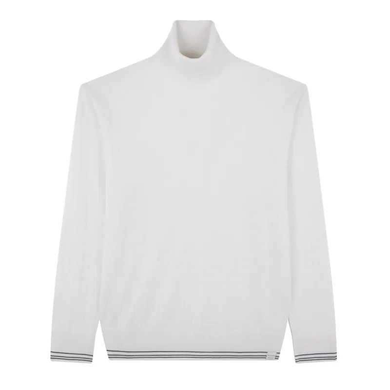 Wool and cashmere turtleneck sweater, Man, White, Size: S sold by Paul & Shark