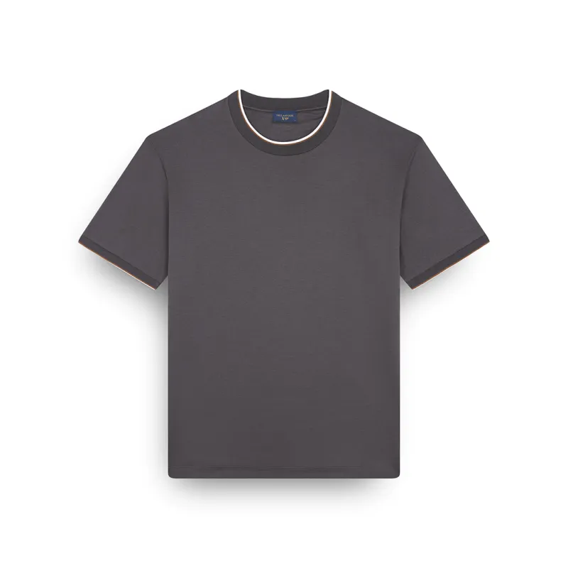 X-Soft Interlock cotton T-shirt with contrast trims, Man, Dark Grey, Size: M sold by Paul & Shark