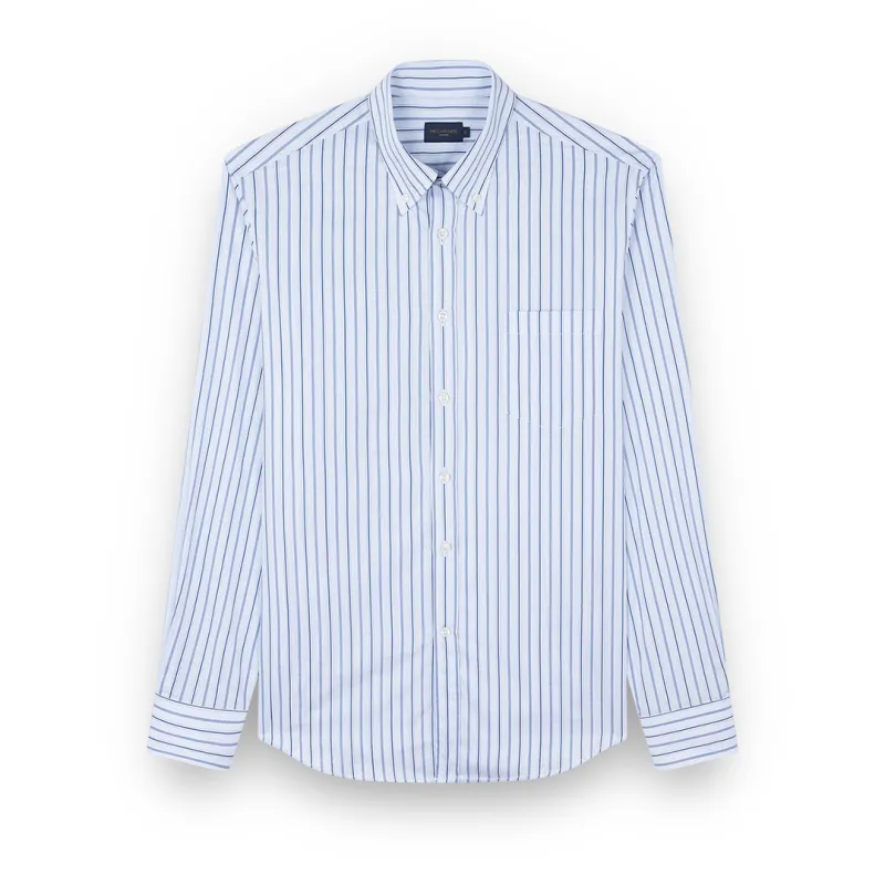 Supima® cotton shirt, Man, Stripes Light Blue White Blue, Size: 040 sold by Paul & Shark