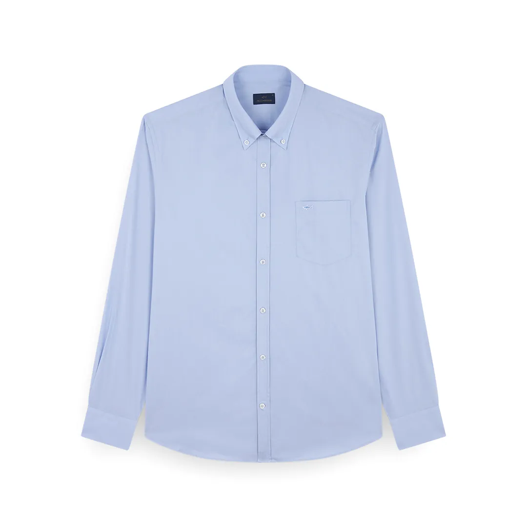 Cotton poplin shirt, Man, Light Blue, Size: 041 sold by Paul & Shark