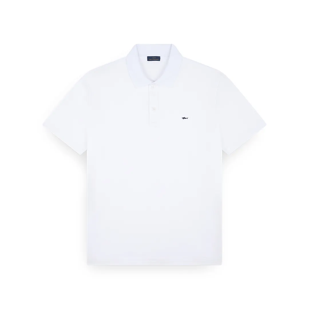 Polo in double mercerised cotton jersey, Man, White, Size: S sold by Paul & Shark