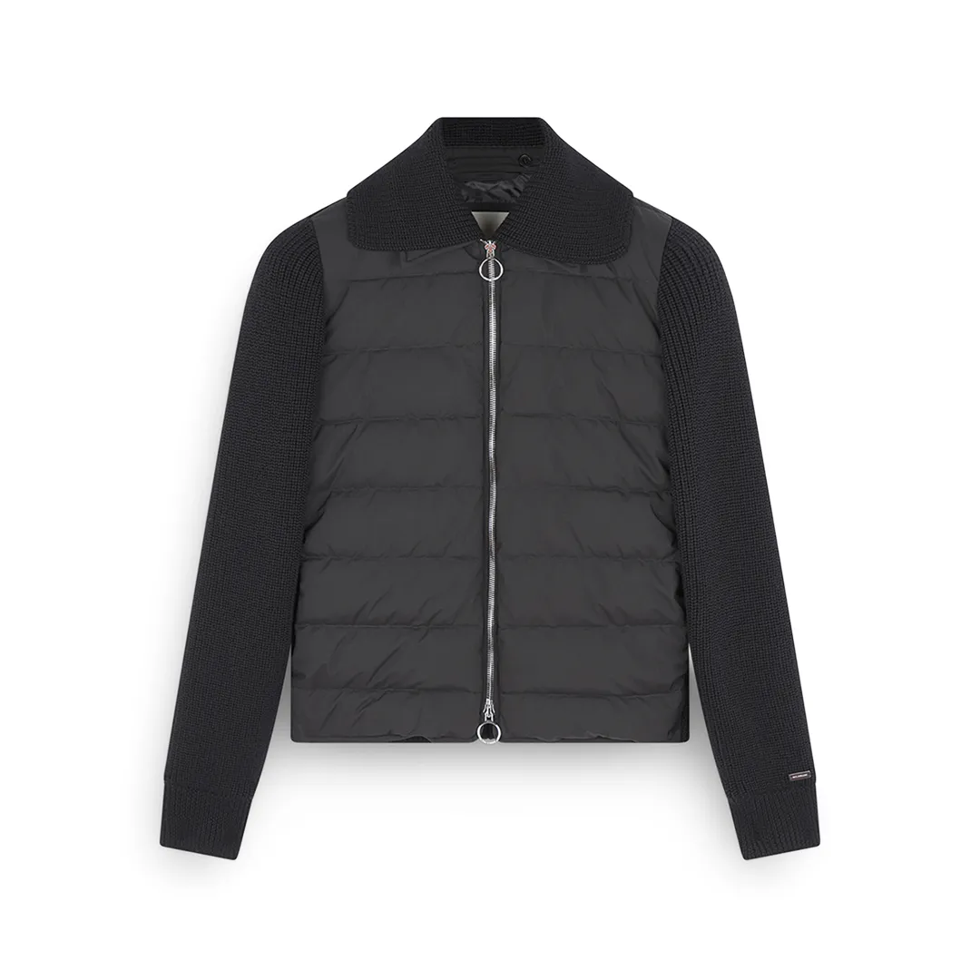 Hybrid zip-up blouson in wool and Typhoon® Platinum, Woman, Black, Size: S sold by Paul & Shark