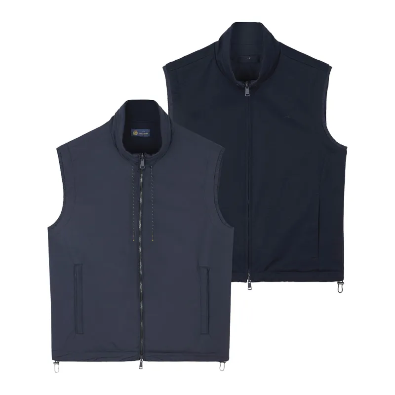 Reversible gilet in wool, silk, and microfiber, Man, Blue Blue, Size: XXL sold by Paul & Shark