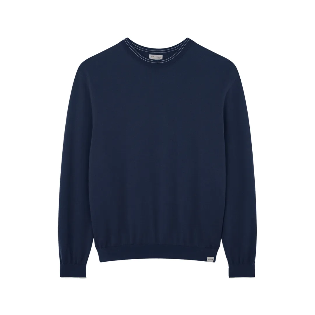 Wool and cashmere crewneck sweater, Man, Blue, Size: XS sold by Paul & Shark