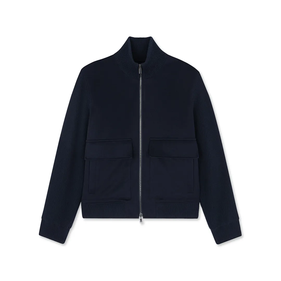 Aliseo Hybrid Wool and Cashmere Blouson, Man, Blue, Size: 3XL sold by Paul & Shark