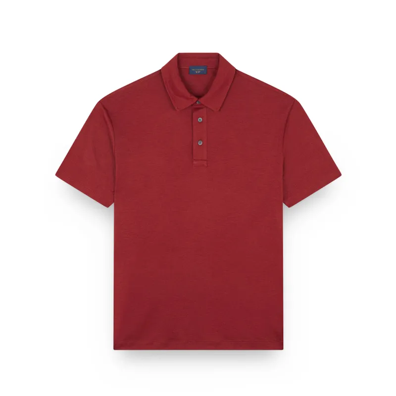 X-Soft Interlock cotton polo shirt, Man, Red Ochre, Size: L sold by Paul & Shark
