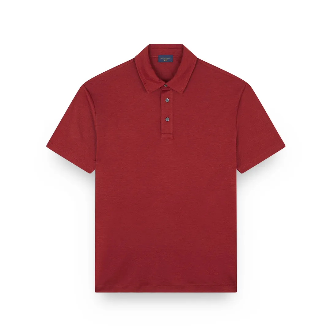 X-Soft Interlock cotton polo shirt, Man, Red Ochre, Size: L sold by Paul & Shark
