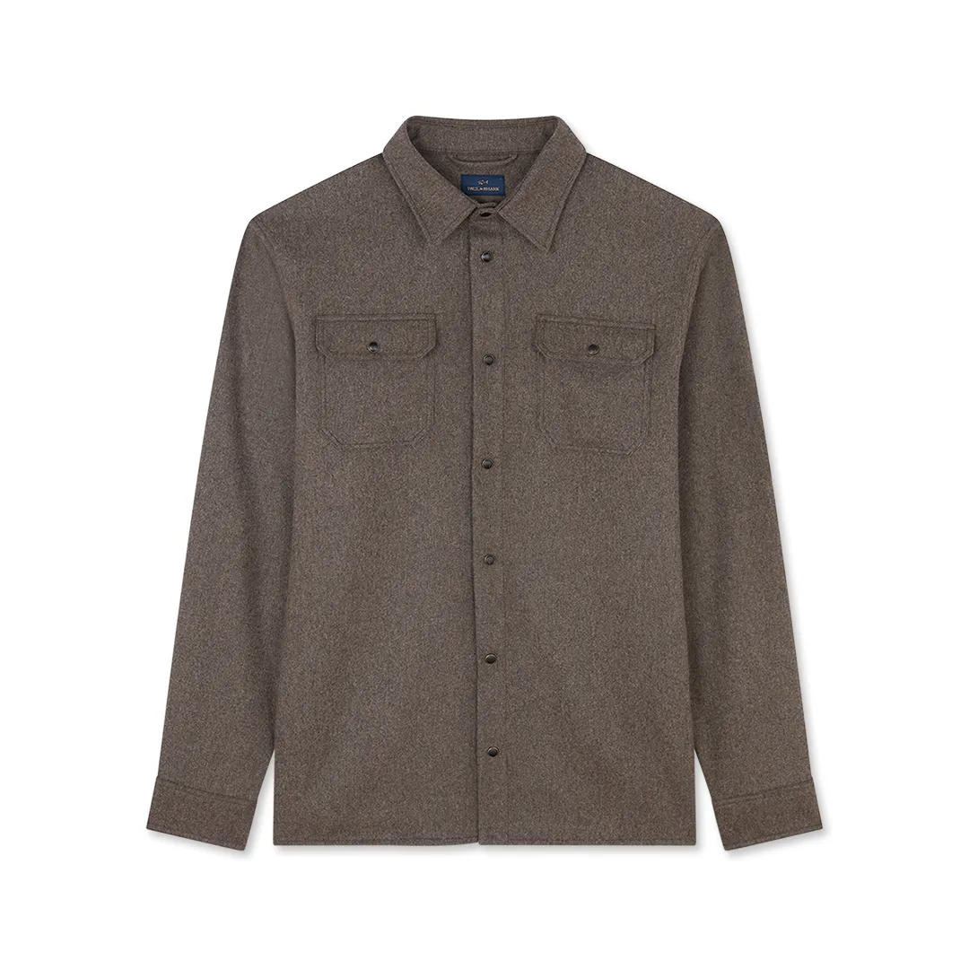 Wool blend overshirt, Man, Major Brown, Size: M sold by Paul & Shark