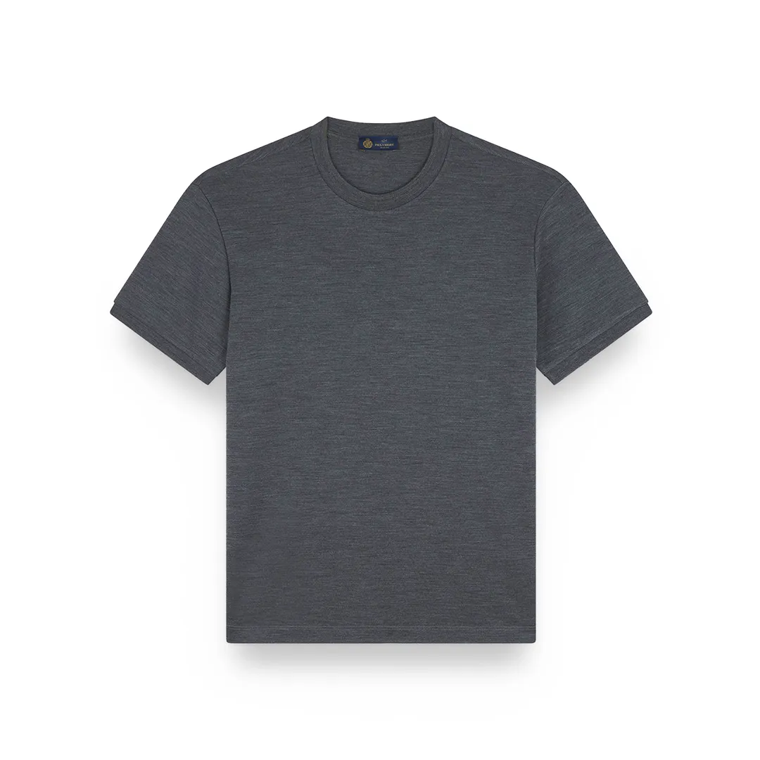 Wool and silk T-shirt, Man, Pewter, Size: L sold by Paul & Shark