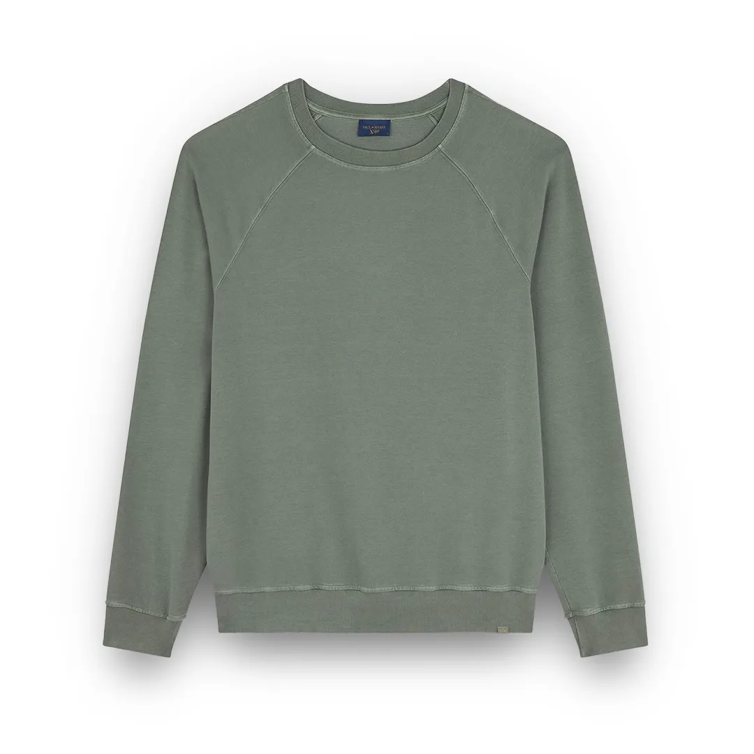 X-Soft garment-dyed cotton sweatshirt, Man, Lily Pad, Size: XXL sold by Paul & Shark