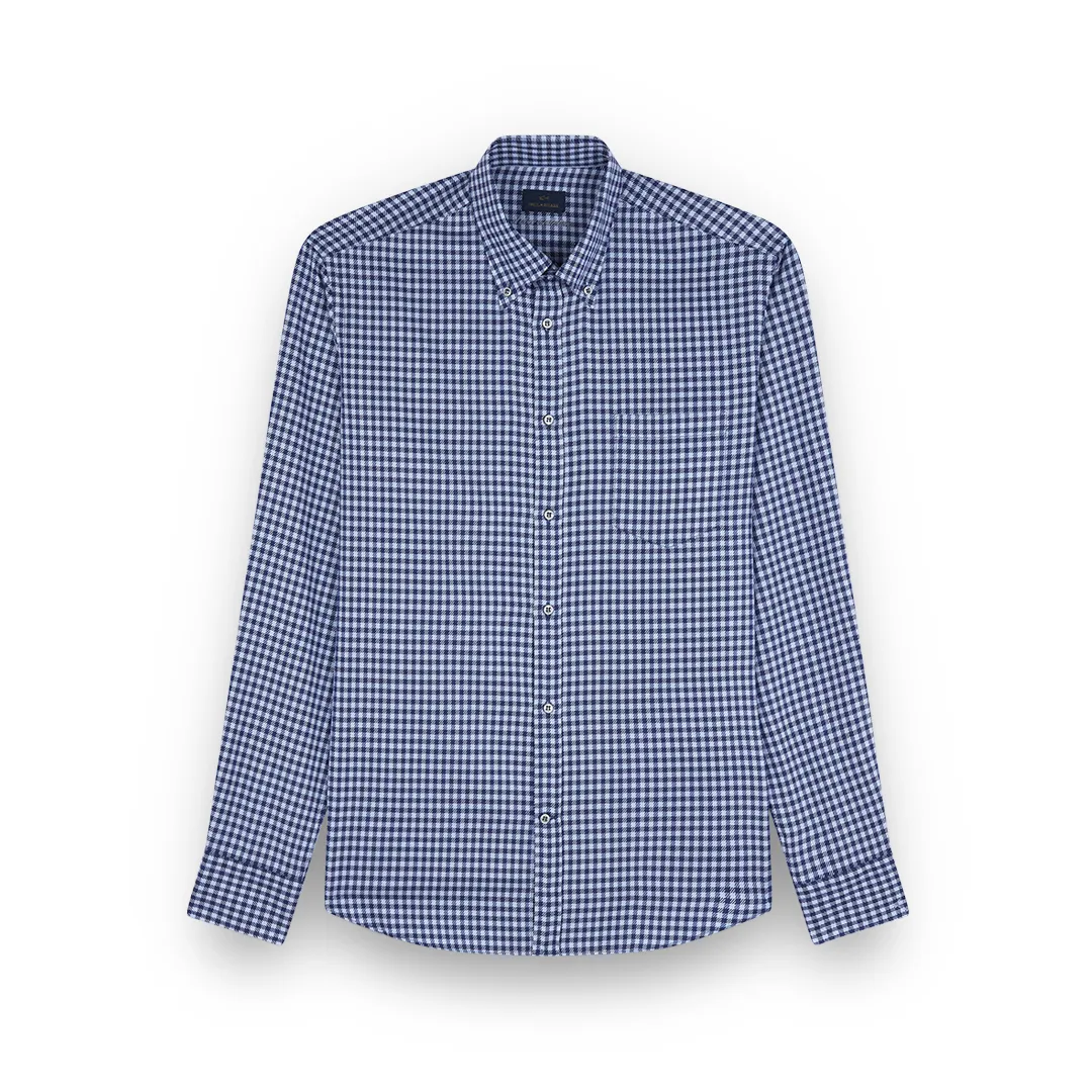 Cotton shirt with checkered pattern, Man, Checks White Blue Light Blue, Size: 043 sold by Paul & Shark