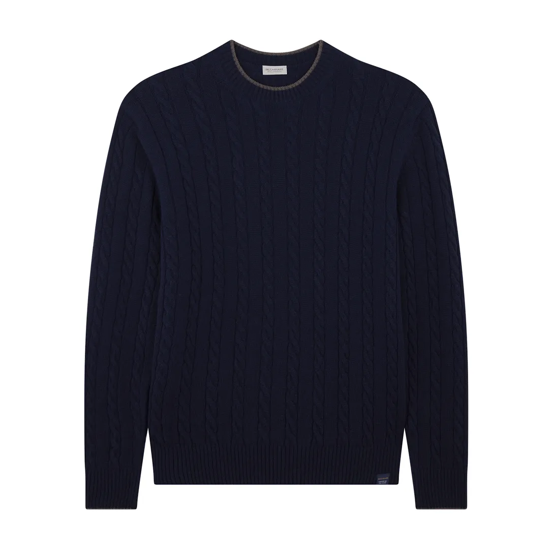 Wool and cashmere turtleneck sweater, Man, Blue, Size: S sold by Paul & Shark