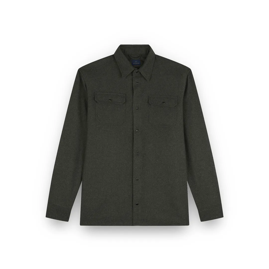 Wool blend overshirt, Man, Musk Green, Size: L sold by Paul & Shark