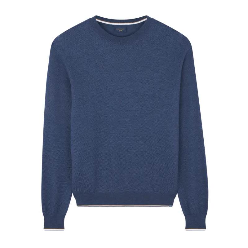 Extra Soft Wool crewneck sweater, Man, Vintage Indigo, Size: S sold by Paul & Shark
