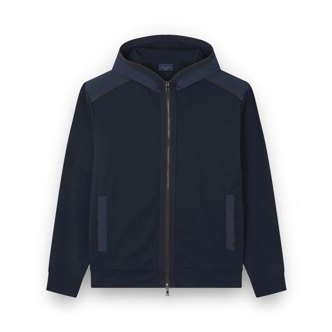 X-Soft cotton sweatshirt with Typhoon® Re-4x4 Stretch details, Man, Blue, Size: XL sold by Paul & Shark