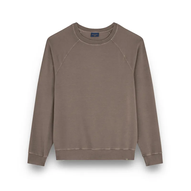 X-Soft garment-dyed cotton sweatshirt, Man, Coffee Liqueur, Size: S sold by Paul & Shark