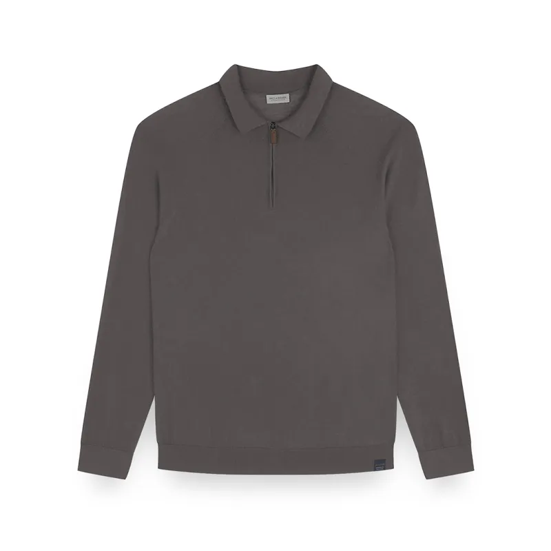 Zipped wool cashmere polo shirt, Man, Sequoia, Size: 3XL sold by Paul & Shark