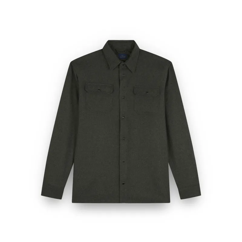 Wool blend overshirt, Man, Musk Green, Size: 3XL sold by Paul & Shark