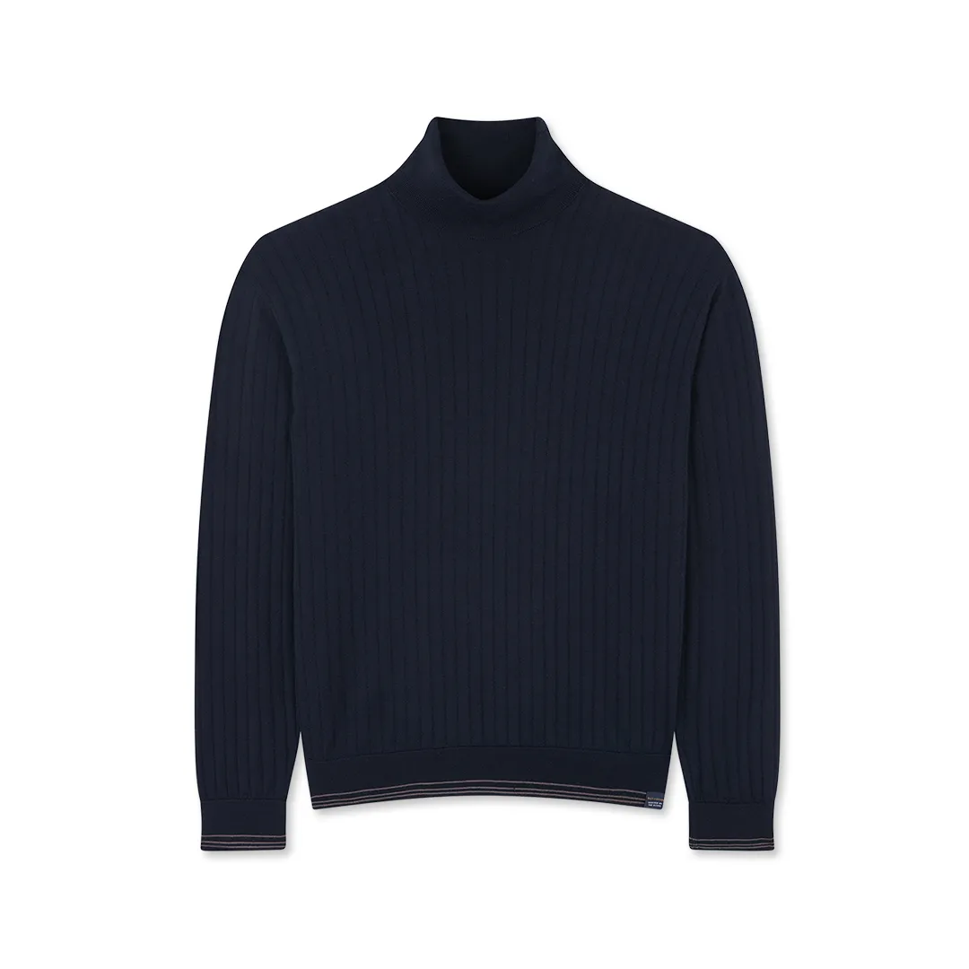 Wool and cashmere turtleneck sweater, Man, Blue, Size: L sold by Paul & Shark
