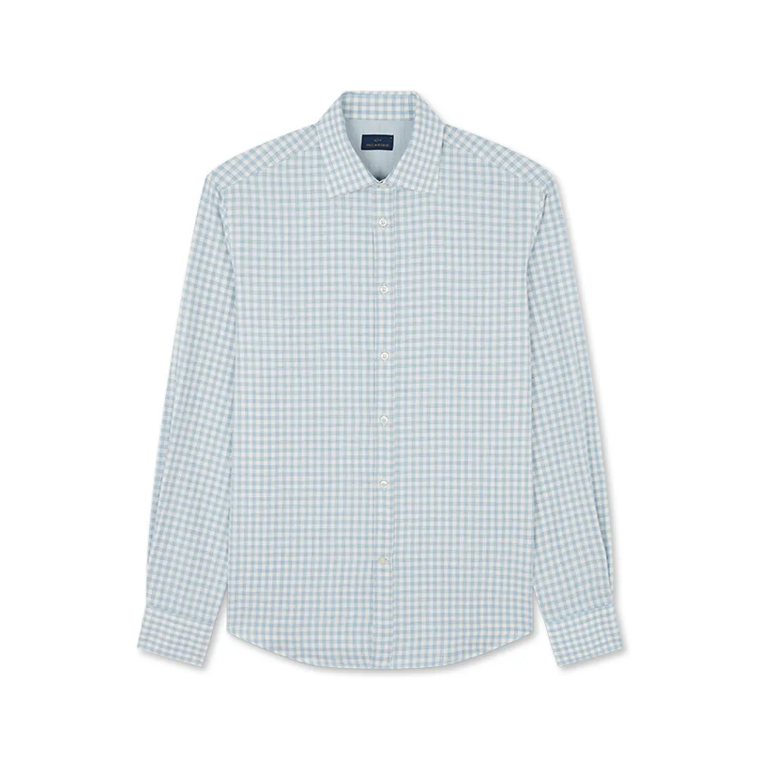 Cotton flannel shirt, Man, Checks Off White Light Blue, Size: 044 sold by Paul & Shark