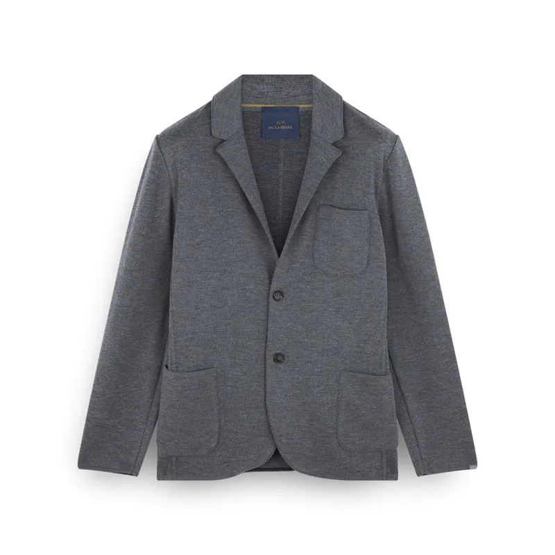 Merino Extrafine wool jacket, Man, Titanium - Outer Space, Size: M sold by Paul & Shark