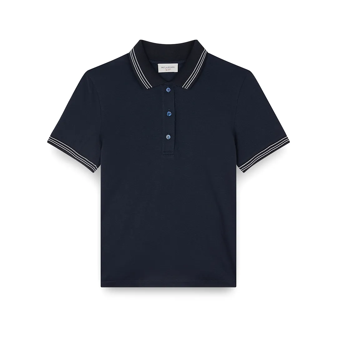 X-Soft cotton jersey polo Shirt, Woman, Blue, Size: M sold by Paul & Shark