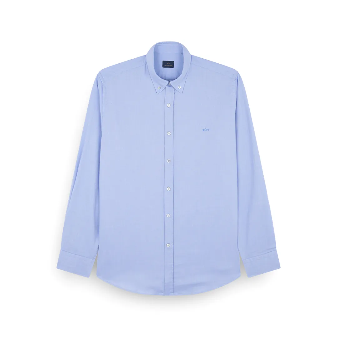 Oxford cotton shirt with Shark embroidery, Man, Allure, Size: 045 sold by Paul & Shark