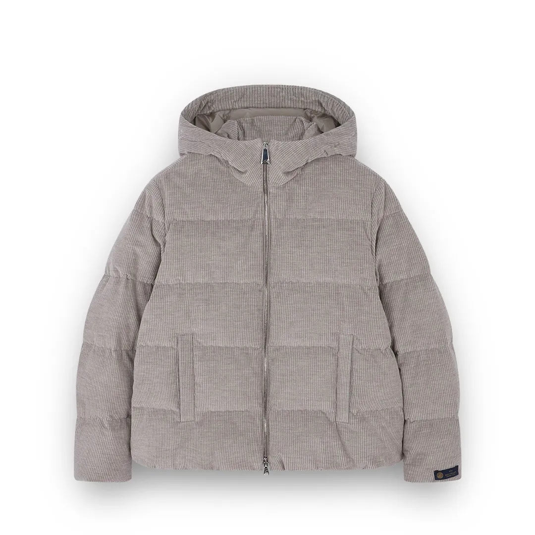 Cashmere and cotton velvet jacket, Woman, Medium Taupe, Size: L sold by Paul & Shark