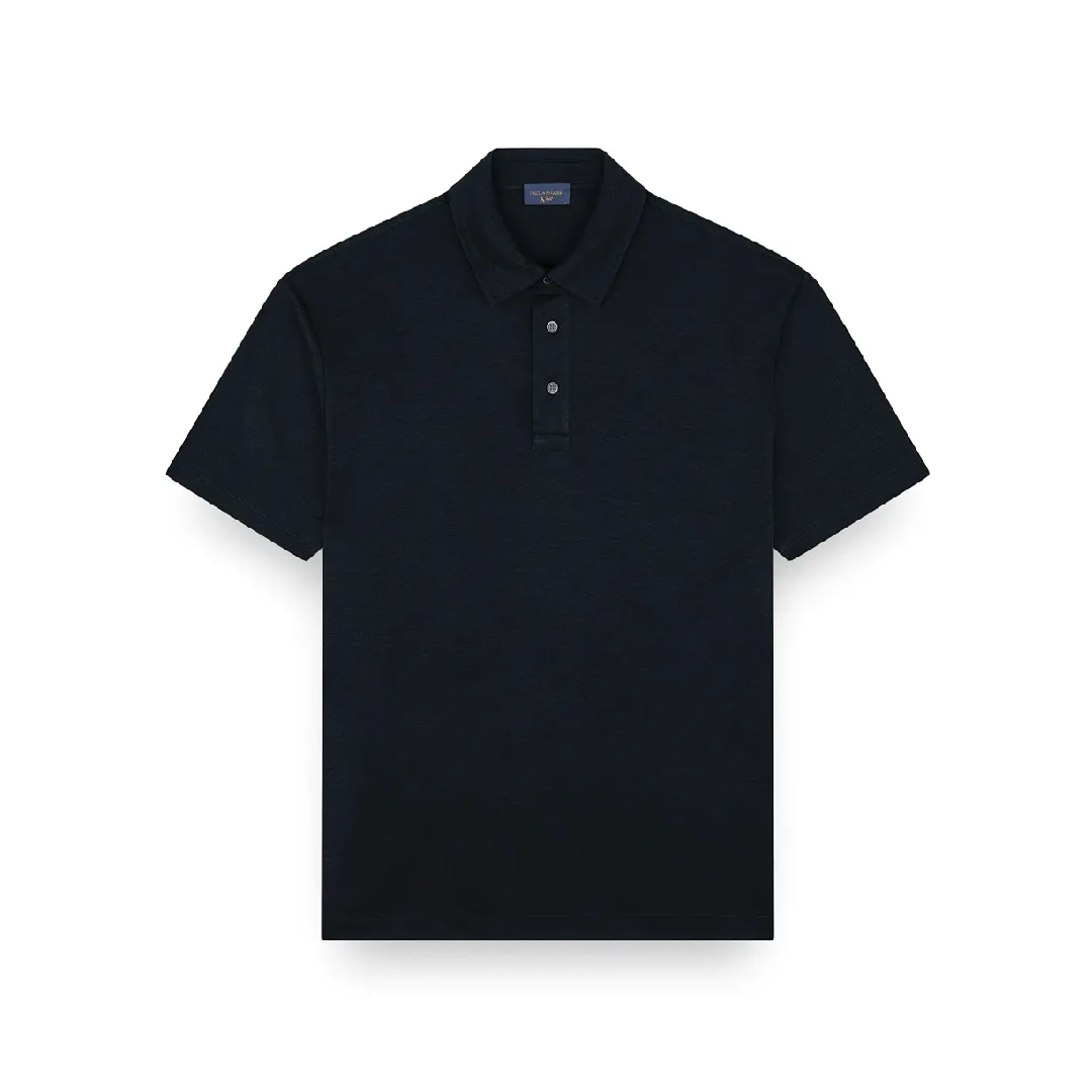 X-Soft Interlock cotton polo shirt, Man, Black, Size: M sold by Paul & Shark