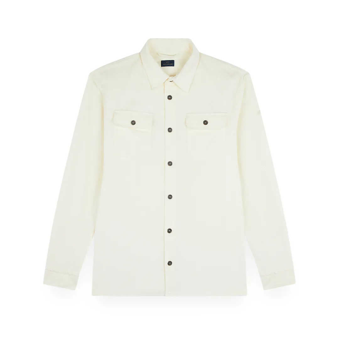 Velvet Overshirt, Man, Tofu, Size: 6XL sold by Paul & Shark