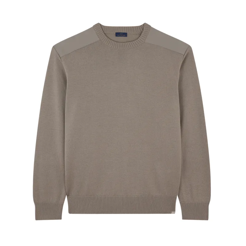 Soft Cool Touch wool crewneck sweater with Typhoon® details, Man, Beige, Size: 4XL sold by Paul & Shark