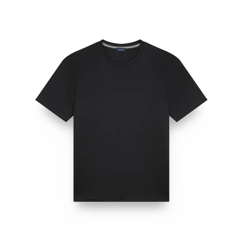 Aqua Touch cotton T-shirt with Shark Fin embroidery, Man, Black, Size: M sold by Paul & Shark