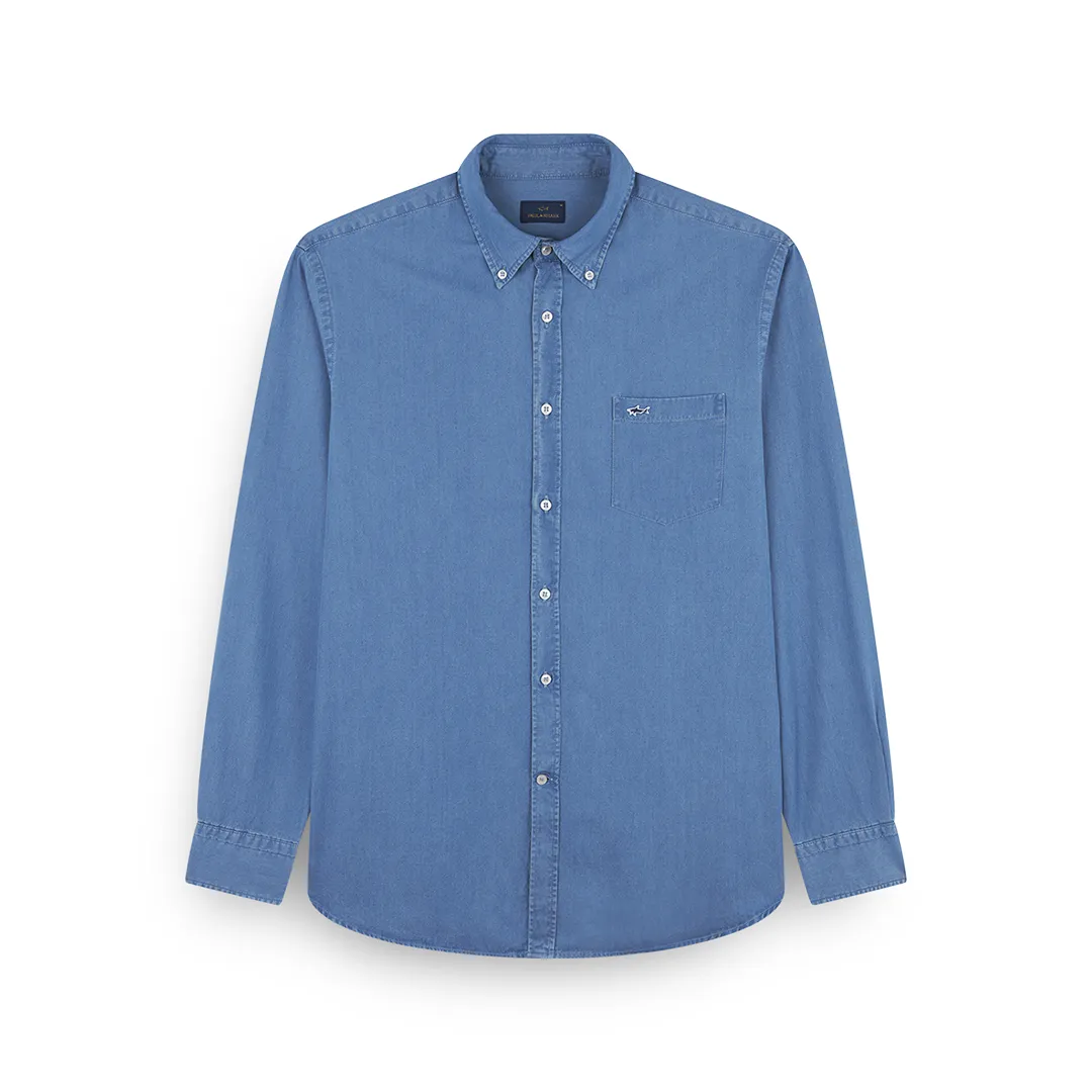 Denim shirt, Man, Azzurro Blue, Size: 039 sold by Paul & Shark