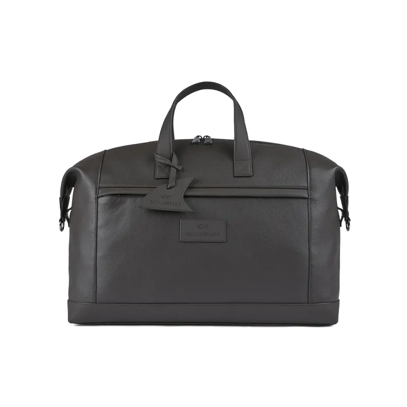 Tumbled leather holdall, Man, Coffee Bean, Size: TGU sold by Paul & Shark