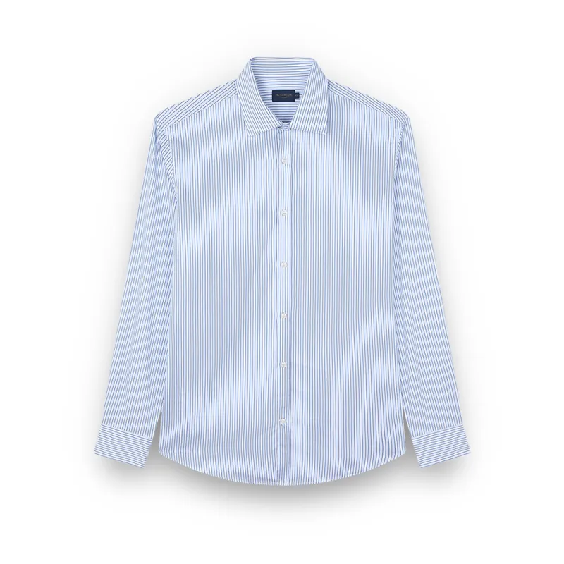 Supima® cotton shirt, Man, Stripes  White Light Blue Blue, Size: 044 sold by Paul & Shark