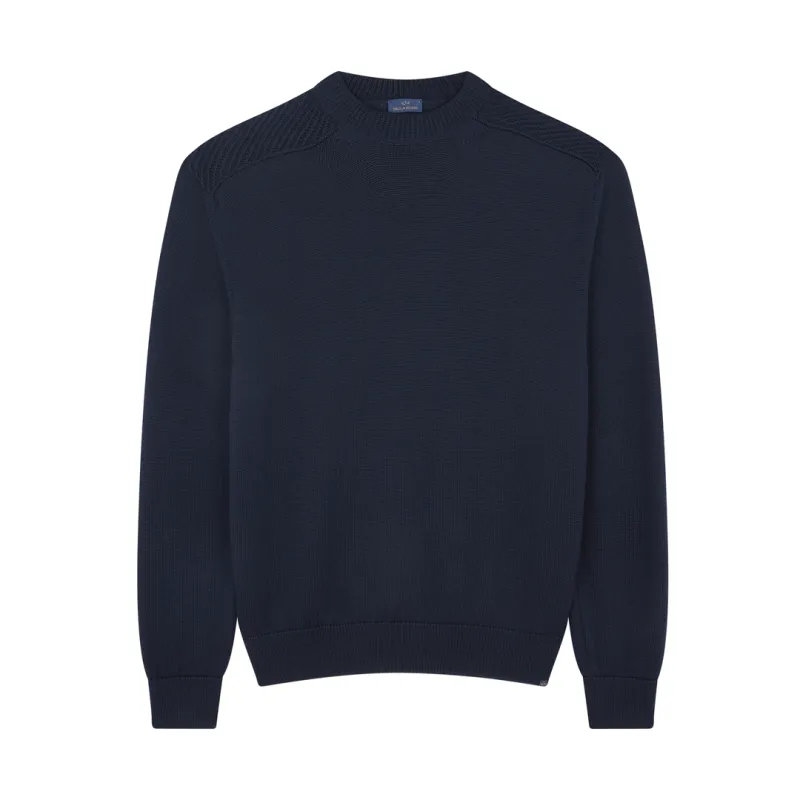 Soft Cool Touch wool crewneck Sweater, Man, Blue, Size: S sold by Paul & Shark