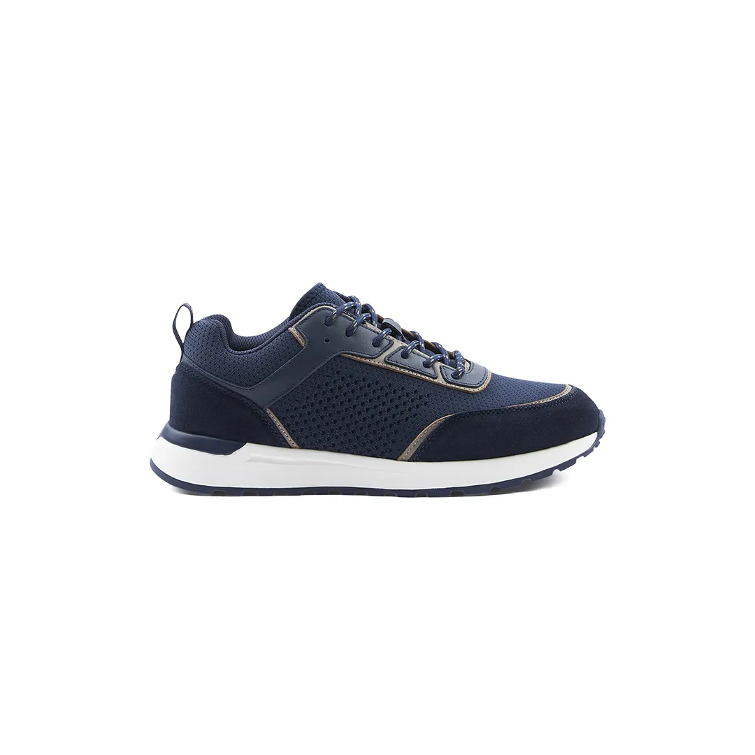 Knit and leather sneakers, Man, Blue, Size: 39 sold by Paul & Shark