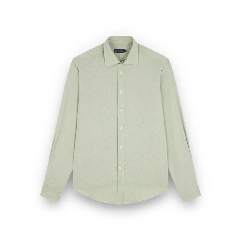 Cashmere and cotton shirt, Man, Pied De Poule Offwhite Green, Size: 041 sold by Paul & Shark