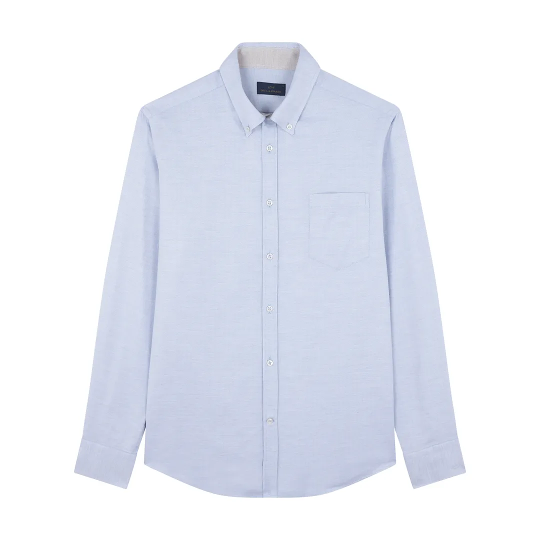 Flannel cotton shirt, Man, Light Blue Herringbone, Size: 044 sold by Paul & Shark