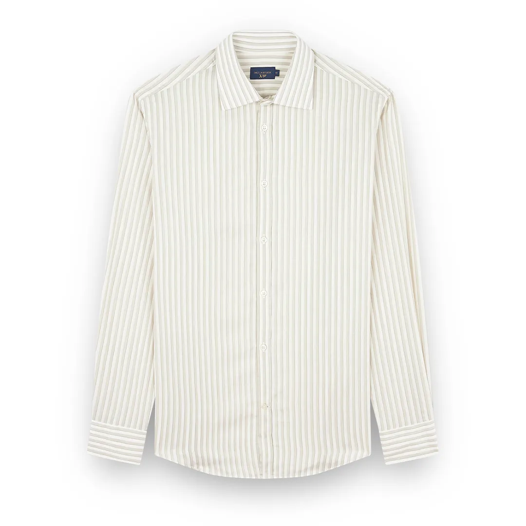 X-Soft shirt with striped pattern, Man, Stripes Cream Beige, Size: 045 sold by Paul & Shark