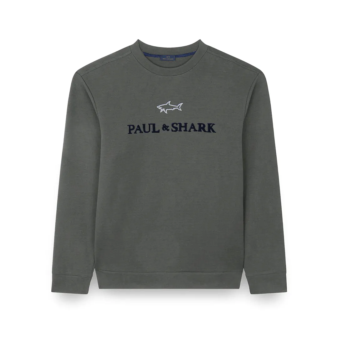X-Soft cotton sweatshirt with logo print, Man, Falcon, Size: XL sold by Paul & Shark