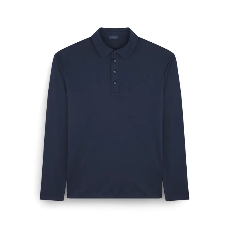 Supima® cotton jersey polo shirt with Shark Fin embroidery, Man, Blue, Size: 4XL sold by Paul & Shark