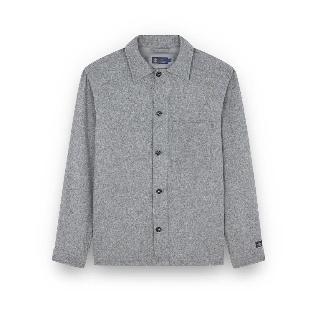 Wool and cashmere overshirt, Man, Smoked Pearl, Size: S sold by Paul & Shark