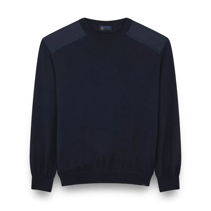 Wool and silk crewneck sweater, Man, Blue, Size: L sold by Paul & Shark