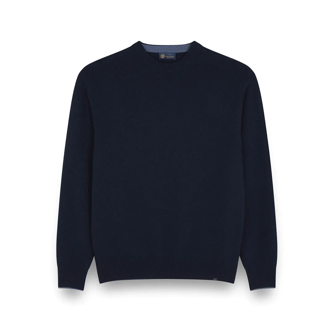 Wool and cashmere crewneck sweater, Man, Blue, Size: 3XL sold by Paul & Shark