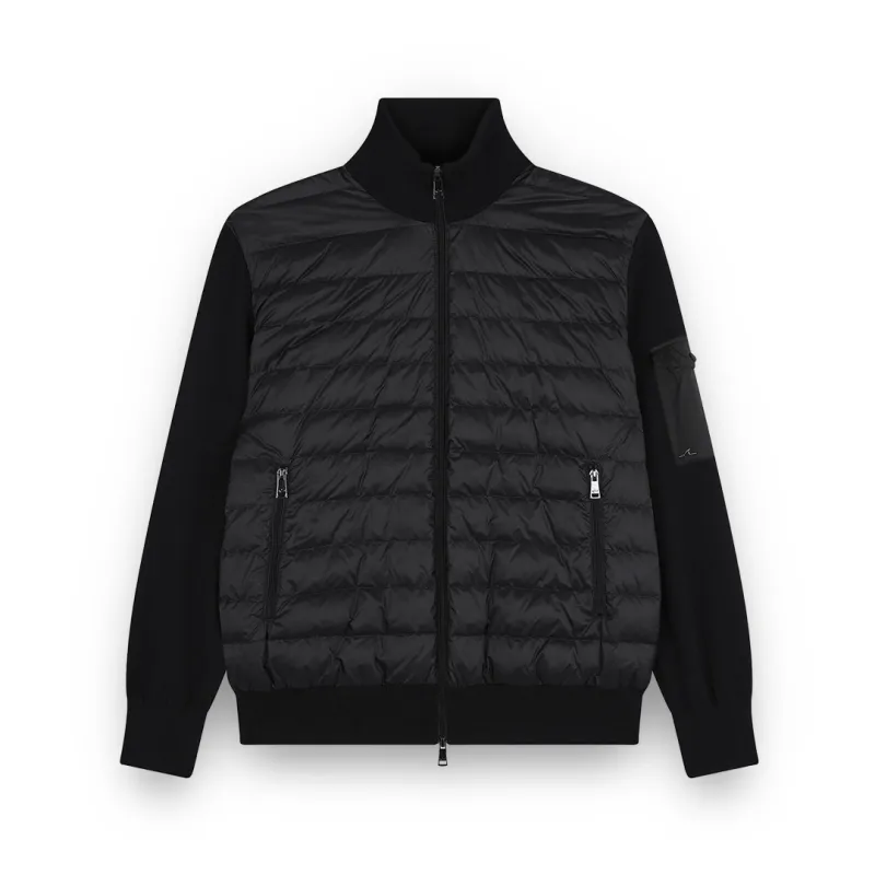 Ultralight hybrid zip-up sweater in Tech Wool, Man, Black, Size: XXL sold by Paul & Shark